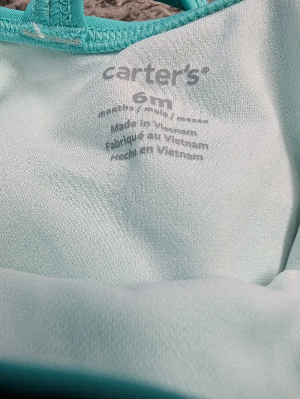 Carter's Aqua Ruffle One-Piece Swimsuit